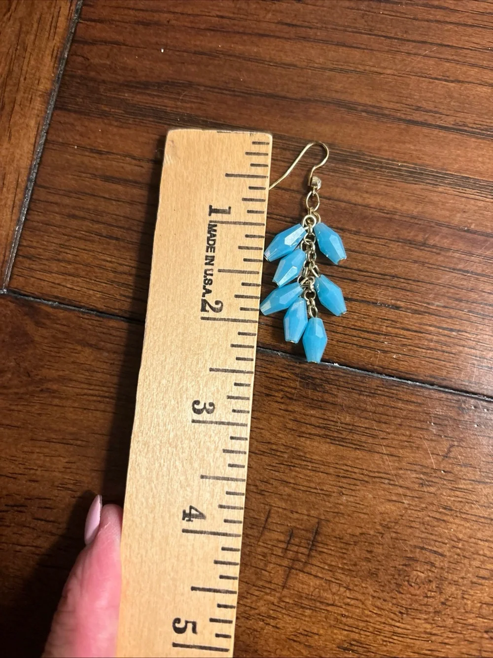 Turquoise Blue Faceted Drop Earrings - Women Jewelry